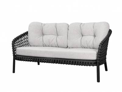 Cane-line Ocean Large 2-Sitzer Sofa, Cane-line Soft Rope, Dark grey