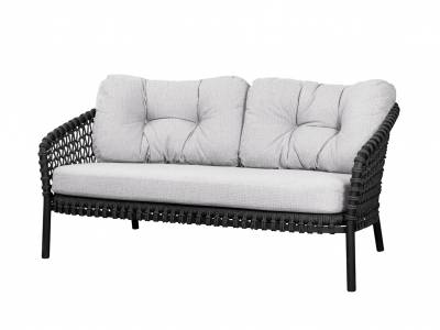 Cane-line Ocean Large 2-Sitzer Sofa, Cane-line Soft Rope, Dark grey