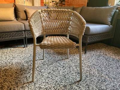 Cane-line Ocean Stuhl, Sand, Cane-line Soft Rope, 4er-Set Ausstellungsstücke