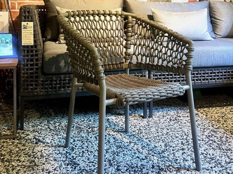 Cane-line Ocean Stuhl, Taupe, Cane-line Soft Rope, 4er-Set Ausstellungsstücke