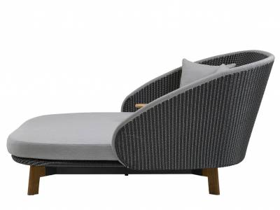 Cane-line Peacock Daybed m/Tisch, inkl. Kissen light grey, Cane-line Weave