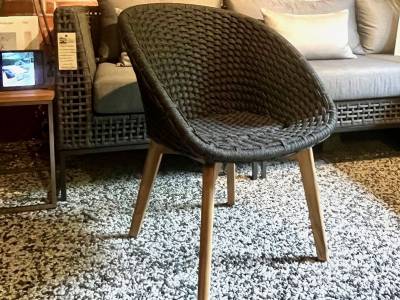 Cane-line Peacock Dining-Stuhl, dunkelgrau 4er-Set Austellungsstücke
