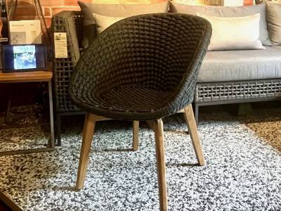 Cane-line Peacock Dining-Stuhl, dunkelgrau 4er-Set Austellungsstücke