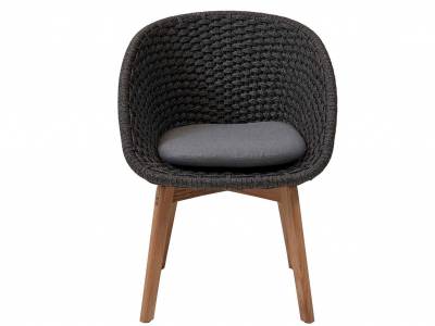 Cane-line Peacock Dining-Stuhl, dunkelgrau 4er-Set Austellungsstücke
