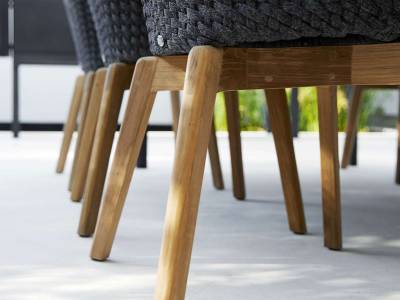 Cane-line Peacock Dining-Stuhl, dunkelgrau 4er-Set Austellungsstücke