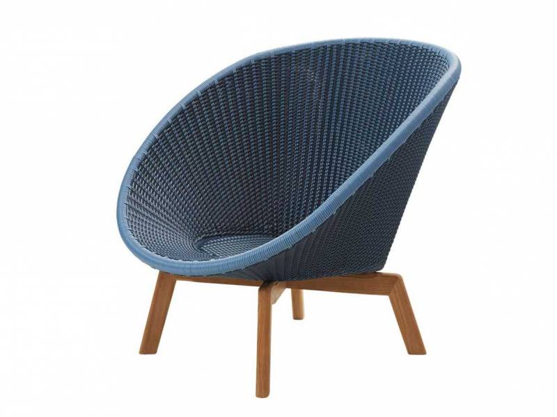 Cane-line Peacock Lounge Sessel m/Teak Beine, Cane-line Weave Midnight (5458)