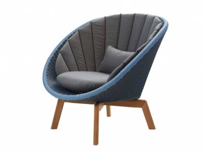 Cane-line Peacock Lounge Sessel m/Teak Beine, Cane-line Weave Midnight (5458)