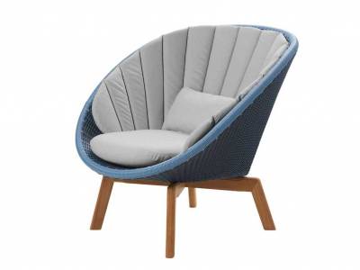 Cane-line Peacock Lounge Sessel m/Teak Beine, Cane-line Weave Midnight (5458)