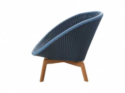 Cane-line Peacock Lounge Sessel m/Teak Beine, Cane-line Weave Midnight (5458)