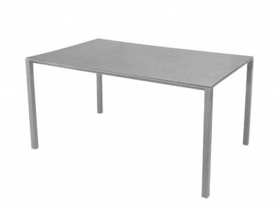 Cane-line Pure Tisch, 150x90 cm, Aluminium, Light Grey inklusive Keramik Tischplatte