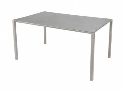 Cane-line Pure Tisch, 150x90 cm, Aluminium, Taupe inklusive Keramik Tischplatte