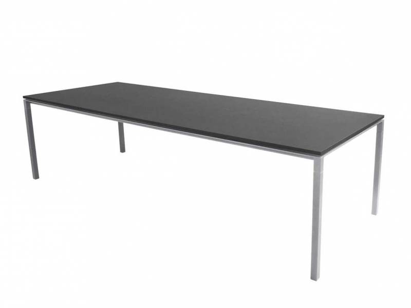 Cane-line Pure Tisch, 280 x 100 cm, Aluminium, Light Grey inklusive Keramik Tischplatte