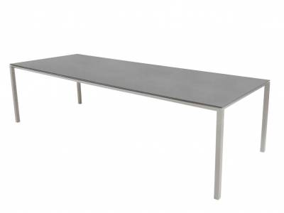 Cane-line Pure Tisch, 280 x 100 cm, Aluminium, Sand inklusive Keramik Tischplatte