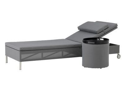 Cane-line Rest Beistelltisch/Hocker, grau dia. 44 cm