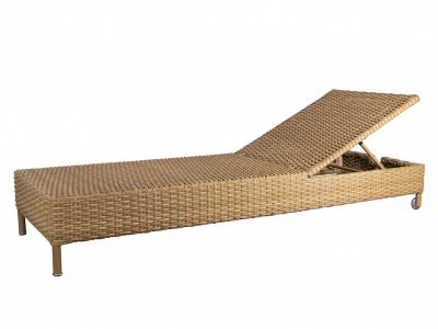 Cane-line Rest Sonnenliege, Single inklusive Kissen taupe mit Quick Dry & Airflow System