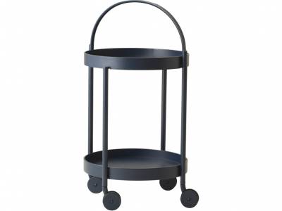 Cane-line ROLL Rollwagen, Tablett abnehmbar, Midnight Blue