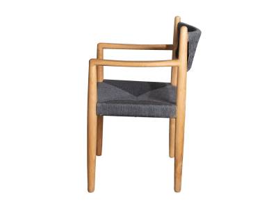 Cane-line Royal Armlehnstuhl, Teak m. Dark grey Cane-line Soft Rope