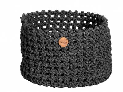 Cane-line Soft Rope Korb groß, dia. 50 cm, Cane-line Soft Rope Dark Grey