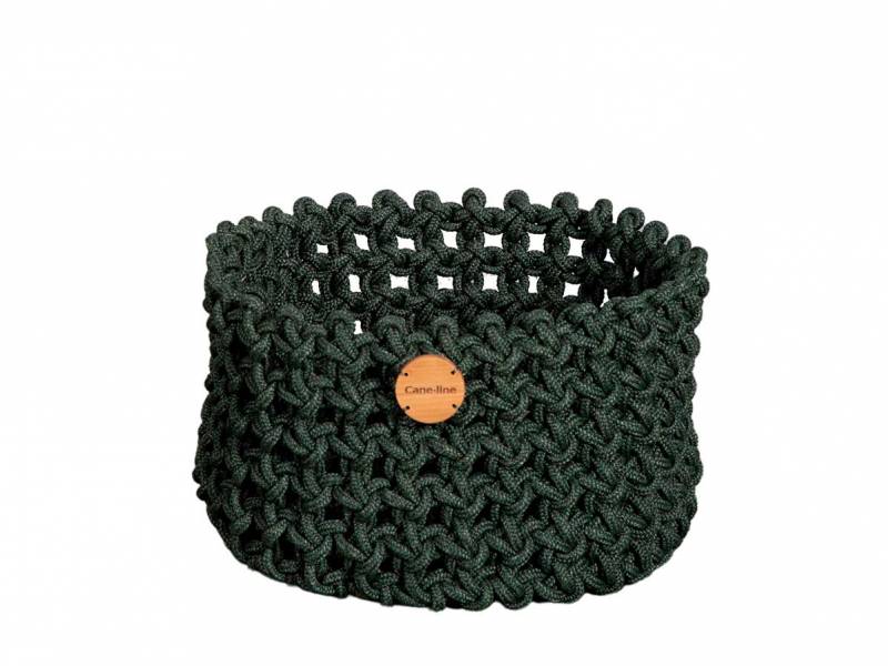 Cane-line Soft Rope Korb medium, dia. 40 cm, Cane-line Soft Rope Dark Green