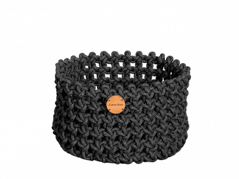 Cane-line Soft Rope Korb medium, dia. 40 cm, Cane-line Soft Rope Dark Grey