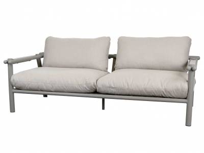 Cane-line Sticks 2-Sitzer Sofa, Alu, Taupe