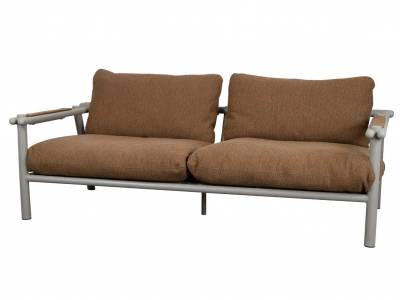 Cane-line Sticks 2-Sitzer Sofa, Alu, Taupe