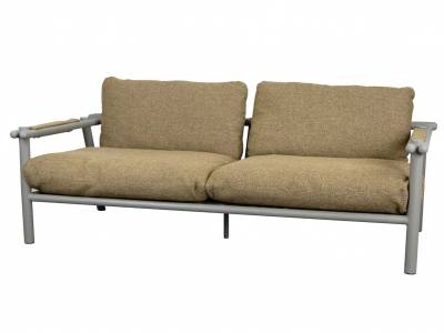 Cane-line Sticks 2-Sitzer Sofa, Alu, Taupe