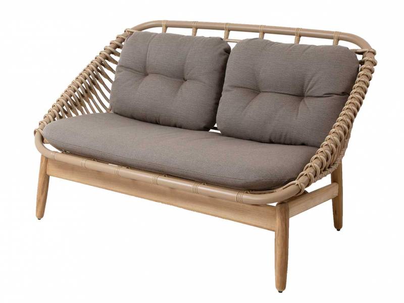 Cane-line Strington 2-Sitzer Sofa m/Teak Gestell, inkl. Cane-line AirTouch Kissensatz, Cane-line Weave