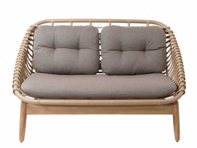 Cane-line Strington 2-Sitzer Sofa m/Teak Gestell, inkl. Cane-line AirTouch Kissensatz, Cane-line Weave