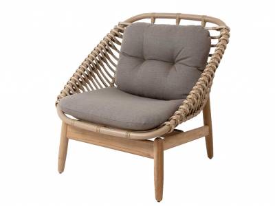 Cane-line Strington Loungesessel m/Teak Gestell, inkl. Cane-line AirTouch Kissensatz, Cane-line Weave