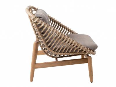 Cane-line Strington Loungesessel m/Teak Gestell, inkl. Cane-line AirTouch Kissensatz, Cane-line Weave