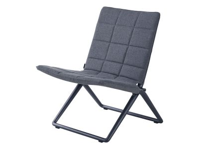 Cane-line Traveller Tex Lounge Stuhl, klappbar, Grau