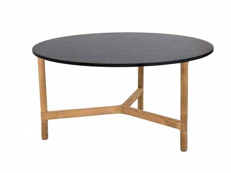 Cane-line Twist Couchtisch groß, teak mit Tischplatte Keramik rund 90 cm