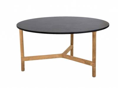 Cane-line Twist Couchtisch groß, teak mit Tischplatte Keramik rund 90 cm