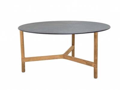 Cane-line Twist Couchtisch groß, teak mit Tischplatte Keramik rund 90 cm