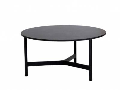 Cane-line Twist Couchtisch, large Lava Grey mit Tischplatte Keramik rund 90 cm
