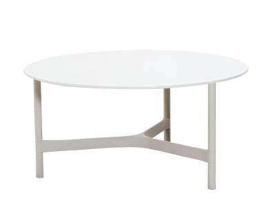 Cane-line Twist Couchtisch, large Sand mit Tischplatte Keramik rund 90 cm