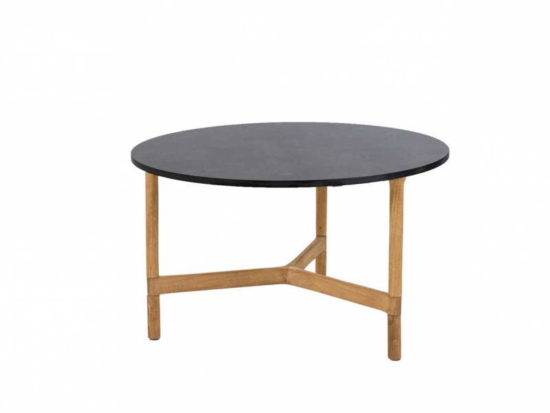 Cane-line Twist Couchtisch medium, teak mit Tischplatte Keramik rund 70 cm