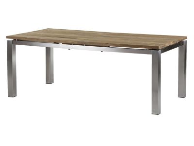 Diamond Garden Levanto Ausziehtisch, 170–270×90 cm, Edelstahl, Recycled Teak