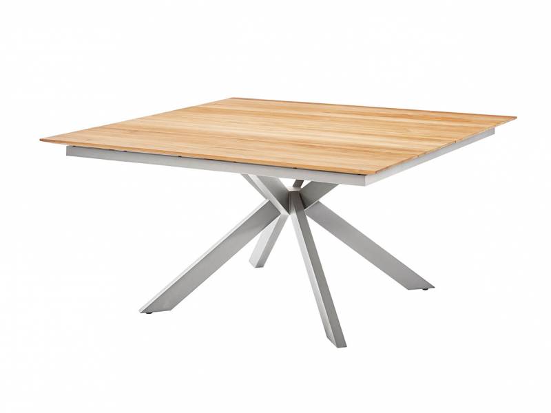 Diamond Garden Lyon Tisch 150 x 150 Fase – 4 Planken Edelstahl