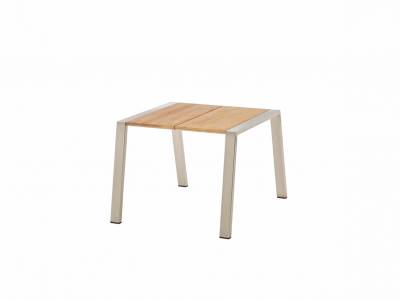 Kleiner Beistelltisch mit Teakholzplatte, Sofatisch, Nachttisch, Holztisch,  Blumentisch, Kaffeetisch - Julia Grote Shop