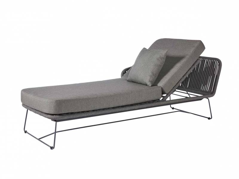 Diamond Garden Milos Daybed links, Dark Grey incl. Sitz- und Rückenkissen