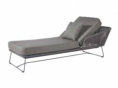 Diamond Garden Milos Daybed rechts, Dark Grey incl. Sitz- und Rückenkissen