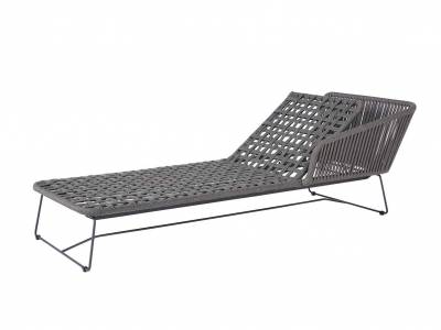 Diamond Garden Milos Daybed rechts, Dark Grey incl. Sitz- und Rückenkissen