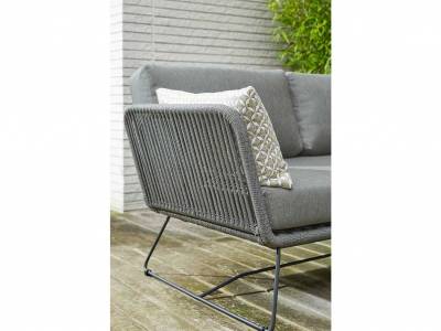 Diamond Garden Milos Modullounge Ottoman Rope inkl. Kissen, dark grey