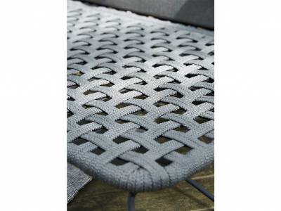 Diamond Garden Milos Modullounge Ottoman Rope inkl. Kissen, dark grey