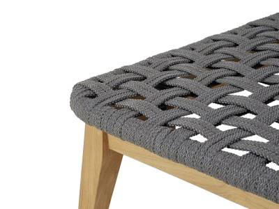 Diamond Garden Milos Teak Modullounge Mittelteil – Dark Grey inkl. Sitz-und Rückenkissen