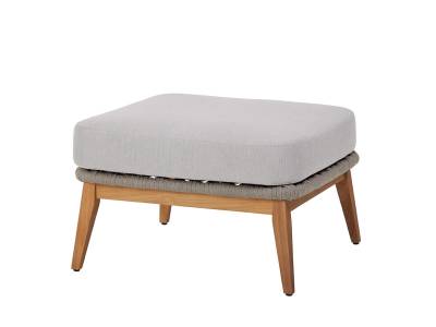 Diamond Garden Milos Teak Modullounge Ottomane – Light Grey
