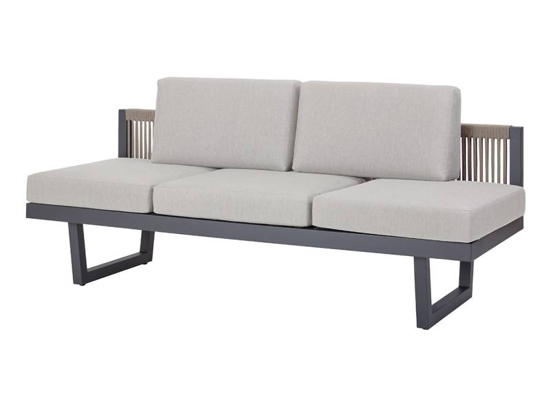Diamond Garden New Calais Dining Lounge, Light Grey incl. Sitz- und Rückenkissen dunkel