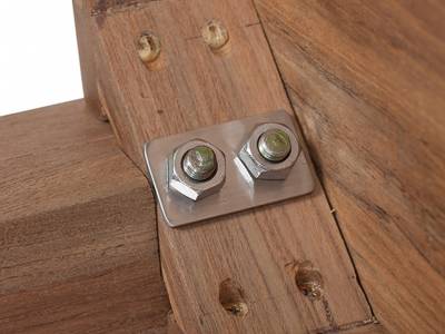 Diamond Garden Nizza 2-Sitzer Bank, Teak Natur 150 cm